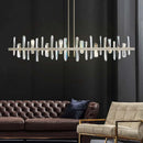 Axyaa Modern Copper Chandelier with Glass Shade