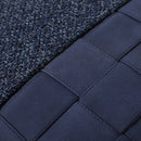 Axyaa Nordic Blue Woven Cotton Linen Pillowcase for Sofa and Bed