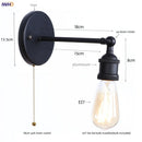 Axyaa Loft LED Wall Lights Vintage Wandlamp Living Room Bedroom Applique murale