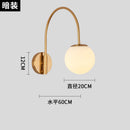 Axyaa Luxury Gold/Black LED Wall Lamp Industrial Semicircular Design