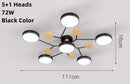 Axyaa Wood Iron Art Chandelier for Modern LED Ceiling Light in Living Room