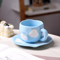 Axyaa Clouds Ceramic Coffee Cup Set - Kitchen Tableware Gift