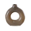 Axyaa Geometric Circle Glass Vase for Stylish Flower Arrangements