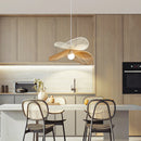 Axyaa Wood Chandelier Pendant Light LED Hanging Lamp for Dining Room