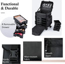 Axyaa Makeup Artist Wheeled Travel Case - 2in1 Professional Cosmetic Organizer