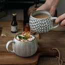 Axyaa Ceramic Ball Cup: Japan Style Retro Coffee Mug, Home Office Drinkware
