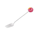 Axyaa Stainless Steel Donut Dessert Spoon and Fork Set