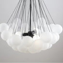 Axyaa Bubble Glass Ball Chandelier: Bedroom Pendant Lamp with E27 Bulb