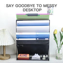Wall mounted file organizer with bottom tray for office and home by Axyaa.