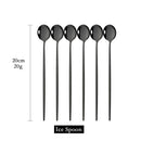 Axyaa Gold Cutlery Set: 6Pcs Long Handle Spoons for Coffee, Tea, Juice, Ice Cream