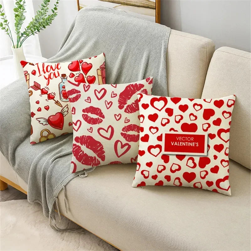 Red Love Aesthetic Romantic Pillowcase by Axyaa - Multiple Sizes