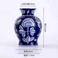 Axyaa Blue & White Porcelain Flowers Vase Flowers Arrangement Hydroponic Dried Flower Vase