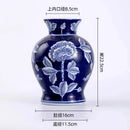Axyaa Blue & White Porcelain Flowers Vase Flowers Arrangement Hydroponic Dried Flower Vase