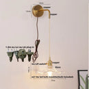 Axyaa LED Wall Lights Bar Clear Glass Bedside Lamp Stair Light Fixtures