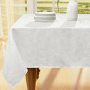 Axyaa Jacquard Leaf & Twig Polyester Tablecloth - Rectangle & Round Options
