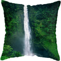 Axyaa Moonlit Waterfall Mountain Landscape Pillow Covers