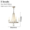 Axyaa Antique White Vintage Ceiling Chandelier E14 Pendant Lamp for Bedroom, Living Room, Offices