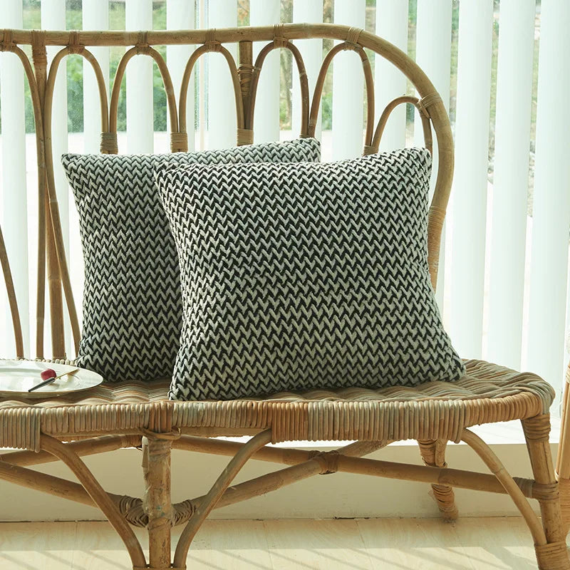 Axyaa Chevron Pattern Cushion Covers 45x45 for Home Decor