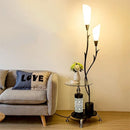 Nordic Vertical Floor Lamp with Coffee Table for Bedroom Living Room Study Sofa Bedside