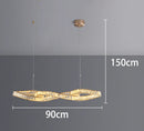Axyaa Crystal Chandelier LED Ceiling Lamp Indoor Hanging Lights