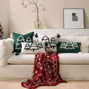 Axyaa Christmas Tree Embroidery Pillowcase Cojines Tassel Decor Sofa Throw Pillow Cover