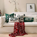Embroidered Christmas Tree Pillowcase by Axyaa - Festive Sofa Cushion Cover