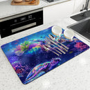 Axyaa Sea Fish Colorful Absorbent Kitchen Draining Mat