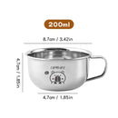 Axyaa Mini Stainless Steel Kids Tumbler Handle Milk Coffee Mug Drinkware