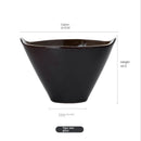 Axyaa Retro Ceramic Noodle Bowl with Binaural Chopsticks Insert