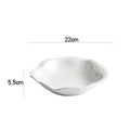 Axyaa Stone Edged Ceramic Bowl Set - Ideal for Salads, Soups, Pasta, Desserts