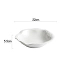 Axyaa Stone Edged Ceramic Bowl Set - Ideal for Salads, Soups, Pasta, Desserts