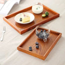 Axyaa Wooden Tea Plate Rectangular Tray for Fruit Snacks and Dinner