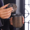 Axyaa Ceramic Cylinder Mug Coarse Pottery Coffee Cup Home Office Decor