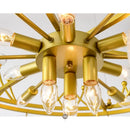 Axyaa Golden Crown Crystal Chandelier for Living Room, Dining Room, Bedroom & Villa