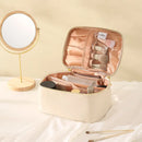 Axyaa Korean Square Travel Cosmetic Bags - Makeup Brush Toiletry Organizer