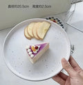 Axyaa Ceramic Steak Plate Set for Western Dishes, Breakfast, and Desserts