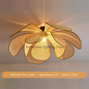 Axyaa Petals Wicker Chandelier Pendant Light - Japan Style for Living Room Dining Bar