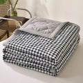 Axyaa Striped Checkered Thin Summer Blanket | Skin-Friendly & Cool Blanket