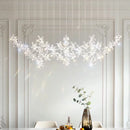Axyaa Crystal Chandelier: Luxury Living Room & Dining Pendant Light