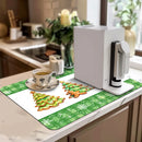 Axyaa Gingerbread Drying Mat | Absorbent Anti-Slip Placemat for Table Cup Drying Mats