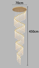 Axyaa Crystal Chandelier Stair Pendant Lamp Living Room Pendant Lights