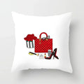 Axyaa Red Cartoon Cushion Cover 45x45cm - Modern Leisure Home Decor Pillow