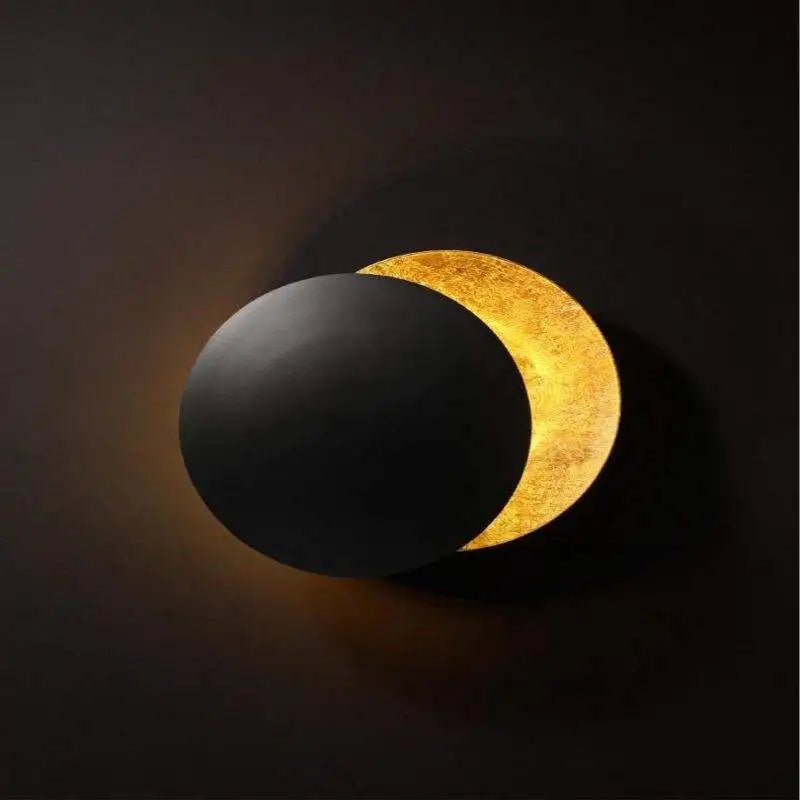 Axyaa Nordic Minimalist Moon LED Wall Light [Gold/Silver]