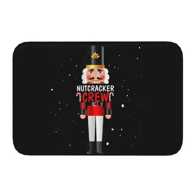 Axyaa Christmas Nutcracker Welcome Mat: Festive Home Decor Anti-Slip Carpet
