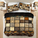 Axyaa Retro Tribal Geometric Patchwork Duvet Cover Set with 2 Pillowcases