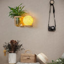 Axyaa Green Plant Wall Lamp with Pull Switch - Indoor Wood Sconces
