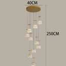 Axyaa Crystal Chandelier Stair Pendant Light Living Room Interior Lighting