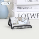 Axyaa Mesh Business Card Holder Stand Desktop Display Organizer 12 Pack Black