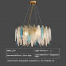 Axyaa Crystal Chandelier LED Lamp for Modern Mediterranean Nordic Style Living Room
