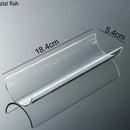 Axyaa Glass U-Shaped Dinner Plate Set for Molecular Cuisine and Sushi